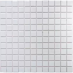 Mosani MOS200-4CM20, Mosaique, Verre, Blanc, Intérieure, Rectangle, 300 mm