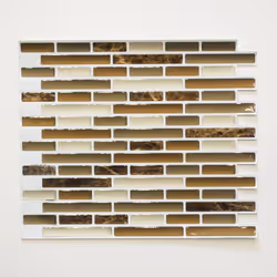 Mosani MOSVinyl-24088, Mosaique, Vinyl, Marron, Intérieure, Rectangle, 255 mm