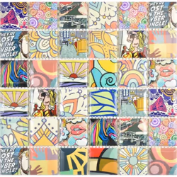 Mosani MOS14-1606, Mosaique, Vitrocéramique, Multicolore, Intérieure, Rectangle, 291 mm