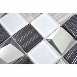 Mosani MOS88-1717 carreau Mosaique Argent