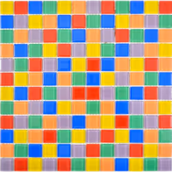 Mosani MOS63-1234, Mosaique, Verre, Multicolore, Intérieure, Rectangle, 300 mm