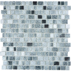 Mosani MOS85-0203 carreau Mosaique Noir, Gris