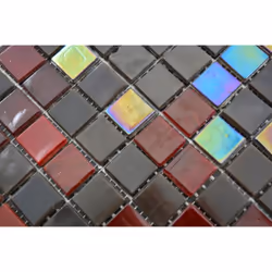 Mosani MOS58-0913 carreau Mosaique Marron, Rouge