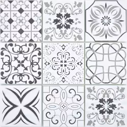 Mosani MOS160-0301, Mosaique, Verre, Blanc, Intérieure, Rectangle, 300 mm