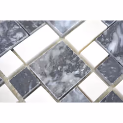 Mosani MOS88-0302 carreau Mosaique Noir, Blanc