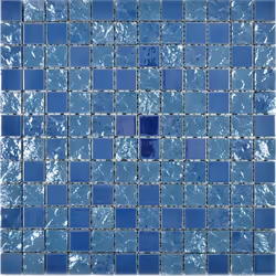 Mosani MOS18-0004, Mosaique, Vitrocéramique, Bleu, Intérieure, Rectangle, 316 mm