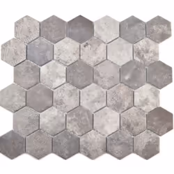 Mosani MOS11H-0026, Mosaique, Vitrocéramique, Gris, Intérieure, Rectangle, 325 mm