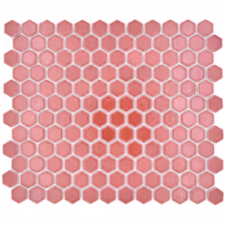Mosani MOS11H-0910, Mosaique, Vitrocéramique, Rouge, Intérieure, Rectangle, 260 mm