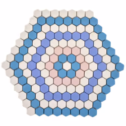 Mosani MOS140-ROHX9, Mosaique, Verre, Bleu, Blanc, Intérieure, Rectangle, 166 mm