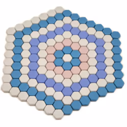 Mosani MOS140-ROHX9 carreau Mosaique Bleu, Blanc