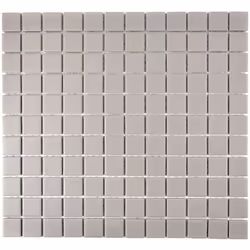 Mosani MOS18-0204-R10, Mosaique, Vitrocéramique, Gris, Intérieure, Rectangle, 326 mm