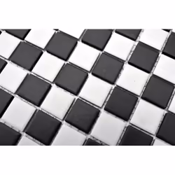 Mosani MOS18-0305-R10 carreau Mosaique Noir, Blanc