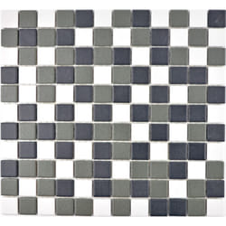 Mosani MOS18-2213-R10 carreau Mosaique Noir, Blanc