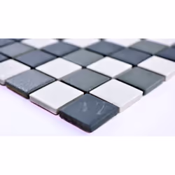 Mosani MOS18-2213-R10 carreau Mosaique Noir, Blanc