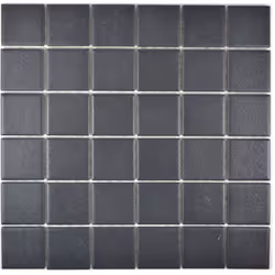Mosani MOS14-0311-R10, Mosaique, Vitrocéramique, Noir, Intérieure, Rectangle, 298 mm