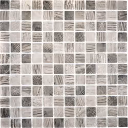 Mosani MOS63-324, Mosaique, Verre, Gris, Beige, Intérieure, Rectangle, 300 mm