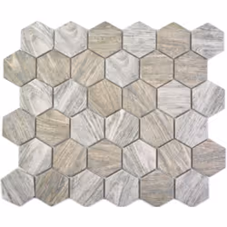 Mosani MOS11H-0200, Mosaique, Vitrocéramique, Gris, Intérieure, Rectangle, 325 mm