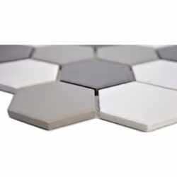 Mosani MOS11B-0123-R10 carreau Mosaique Noir, Gris, Blanc