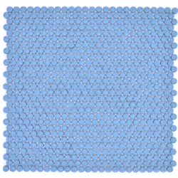Mosani MOS140-0411, Mosaique, Verre, Bleu, Intérieure, Rectangle, 325 mm