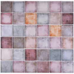 Mosani MOS88-0412, Mosaique, Verre, Multicolore, Intérieure, Rectangle, 300 mm