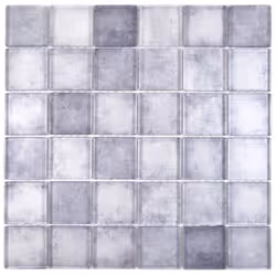 Mosani MOS88-0020, Mosaique, Verre, Gris, Intérieure, Rectangle, 300 mm