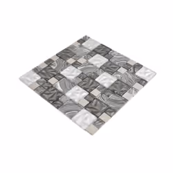 Mosani MOS88-1702 carreau Mosaique Noir, Gris