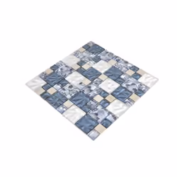 Mosani MOS88-0402 carreau Mosaique Gris, Bleu