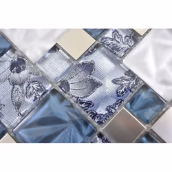 Mosani MOS88-0402 carreau Mosaique Gris, Bleu