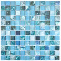 Mosani MOS74-0605 carreau Mosaique Bleu, Vert