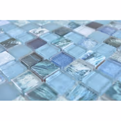 Mosani MOS74-0605 carreau Mosaique Bleu, Vert
