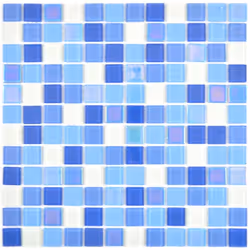 Mosani MOS88-1006, Mosaique, Verre, Bleu, Intérieure, Rectangle, 300 mm