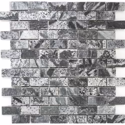 Mosani MOS28-0202_C, Mosaique, Gris, Argent, Intérieure, Rectangle, 305 mm, 325 mm