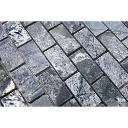 Mosani MOS28-0202_C carreau Mosaique Gris, Argent