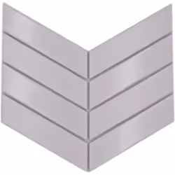 Mosani MOS24-CHEV11, Mosaique, Vitrocéramique, Blanc, Intérieure, Rectangle, 318 mm