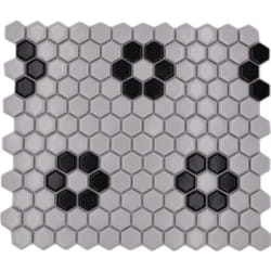 Mosani MOS11A-0113G carreau Mosaique Noir, Blanc