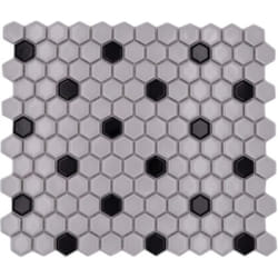 Mosani MOS11A-03G01 carreau Mosaique Noir, Blanc