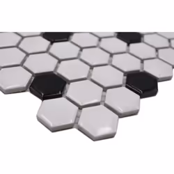 Mosani MOS11A-03G01 carreau Mosaique Noir, Blanc