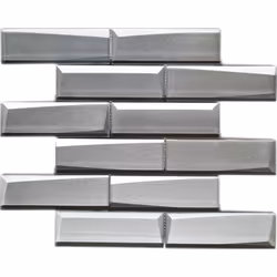 Mosani MOS88-XB01, Mosaique, Verre, Blanc, Intérieure, Rectangle, 300 mm