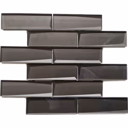 Mosani MOS88-XB09, Mosaique, Verre, Noir, Intérieure, Rectangle, 300 mm