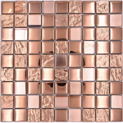 Mosani MOS88-XCBR1, Mosaique, Verre, Bronze, Intérieure, Rectangle, 300 mm