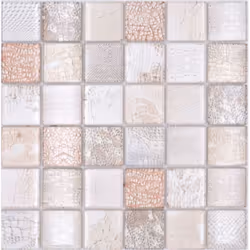 Mosani MOS78-W38, Mosaique, Verre, Beige, Intérieure, Rectangle, 298 mm