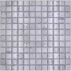 Mosani MOS68-WL14, Mosaique, Verre, Blanc, Intérieure, Rectangle, 298 mm
