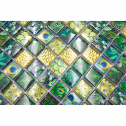 Mosani MOS68-WL84 carreau Mosaique Vert