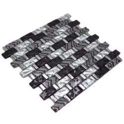 Mosani MOS83-MW10 carreau Mosaique Noir, Gris, Argent - Vue supplémentaire 5