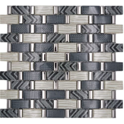 Mosani MOS83-MW20 carreau Mosaique Gris, Or, Argent