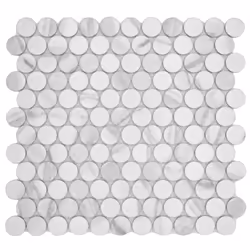 Mosani MOS10-1102GR, Mosaique, Vitrocéramique, Gris, Blanc, Intérieure, Rectangle