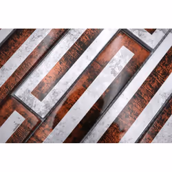 Mosani MOS88-W1 carreau Mosaique Gris, Argent, Rouge
