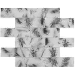 Mosani MOS88-FL25 carreau Mosaique Noir, Blanc