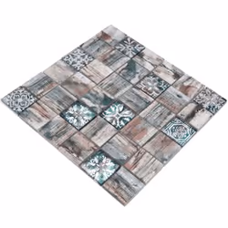 Mosani MOS160-W900 carreau Mosaique Gris, Marron, Vert