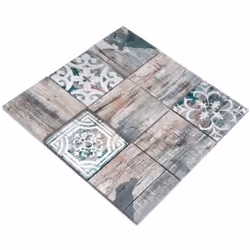 Mosani MOS160-W950 carreau Mosaique Gris, Marron, Vert